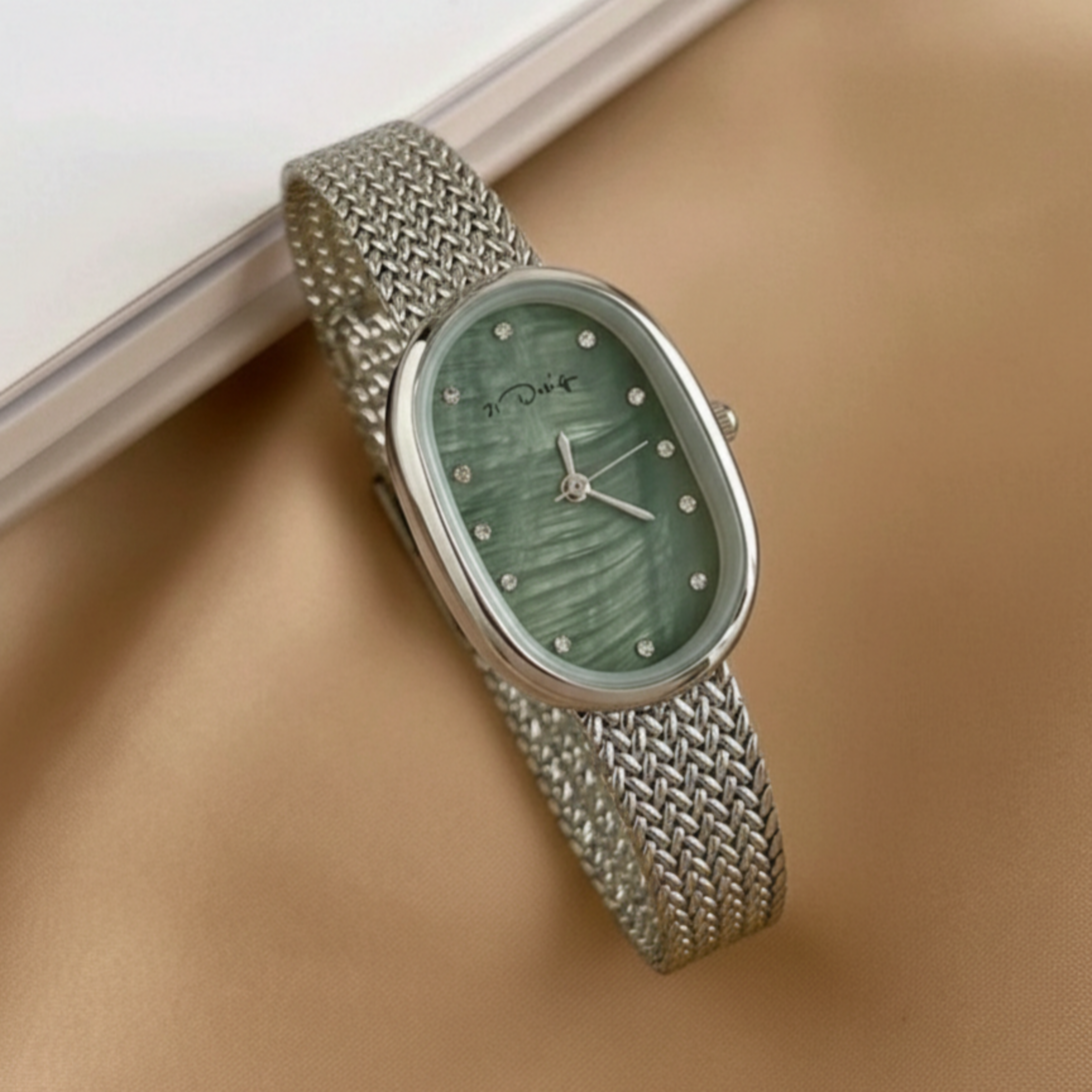 Silver Mesh Strap Watch