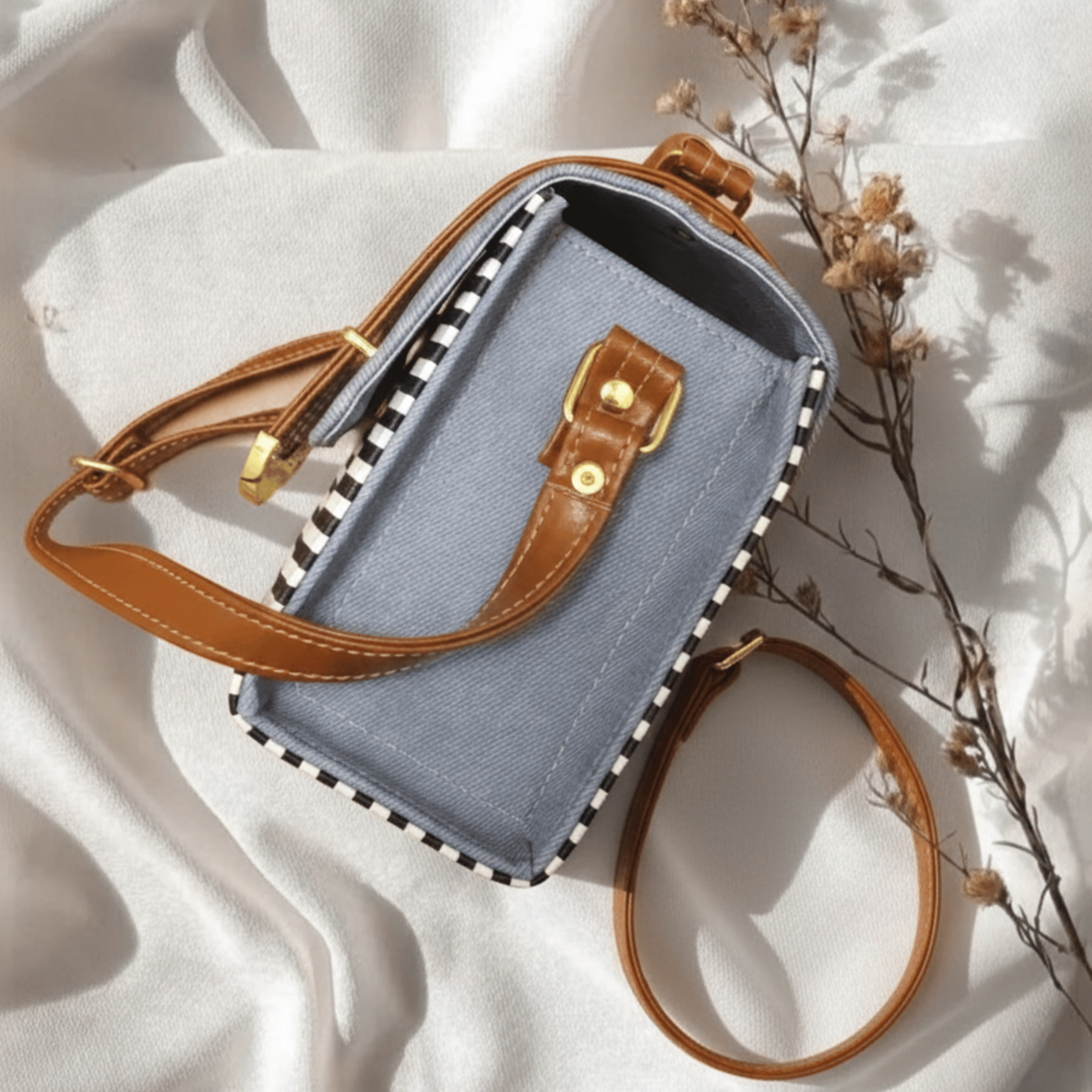 LUNA STRIPE BOX BAG