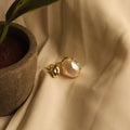 Retro Pearl Bypass Ring - Front Open