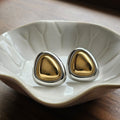Dual-Tone Triangle Earring