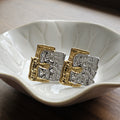 Dual-Tone Geometric Earring