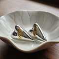 Dual-Tone Long Luv Earring