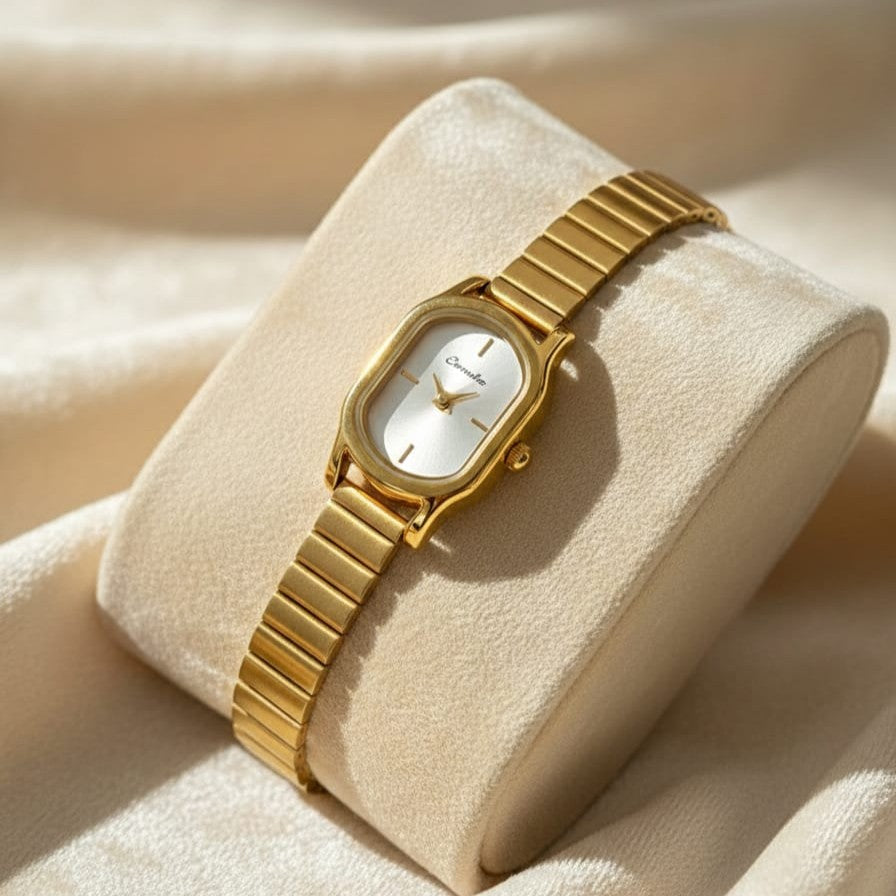 Retro Gold Tone Chain Watch