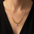 3 Layered-Zircon pendant Necklace