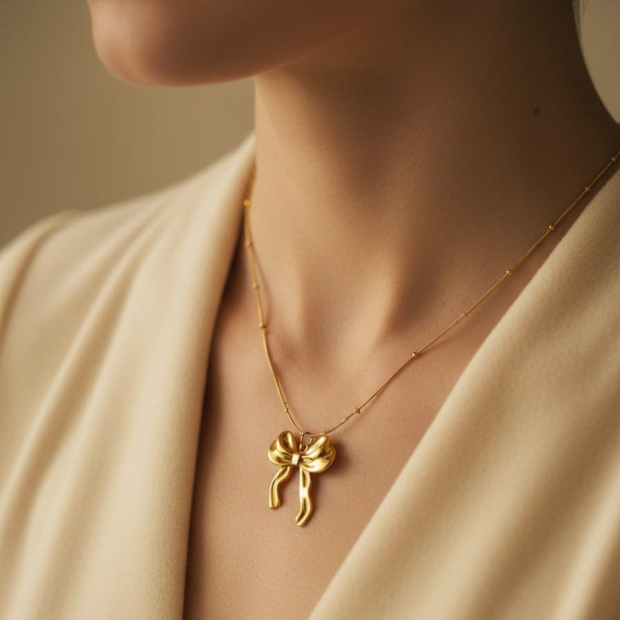 Bow Pendant Necklace