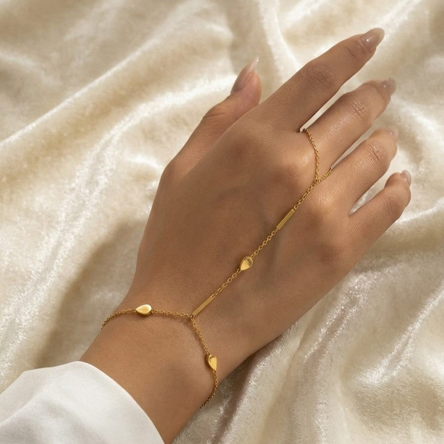 Flat Drop Charm Hand Chain