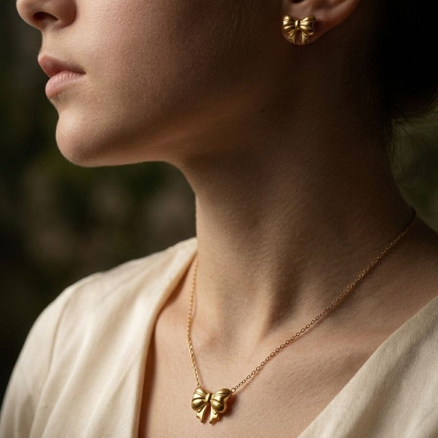 Bow Necklace Set