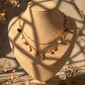 Double Layered Charm Necklace
