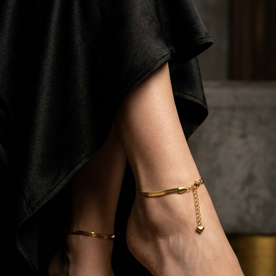 Snake Chain Anklet (Pair)