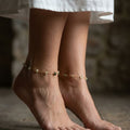 Green Stone Beaded Anklet