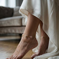 Pink & White Flower Anklet
