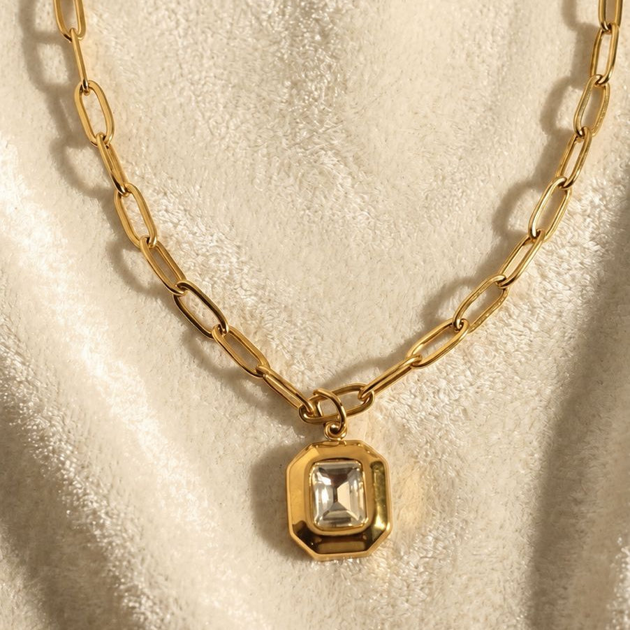 Rectangle Pendant Necklace