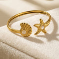 Shell-Starfish Bangle