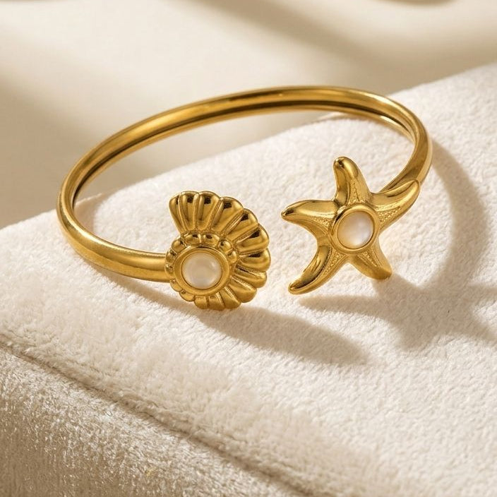 Shell-Starfish Bangle