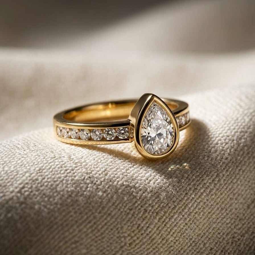 Pear Cut Stone Ring