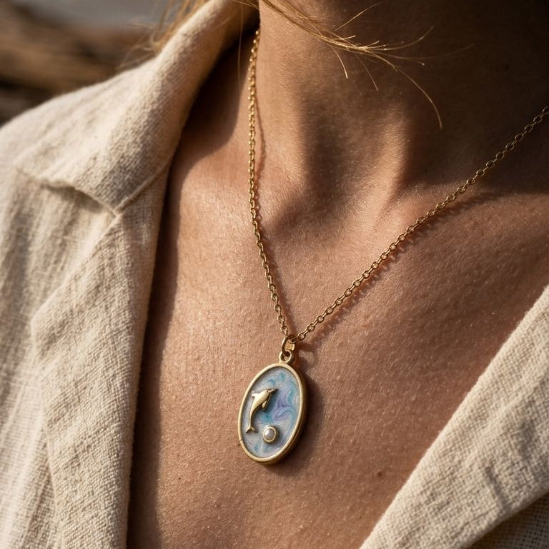 Pearl Fish Necklace