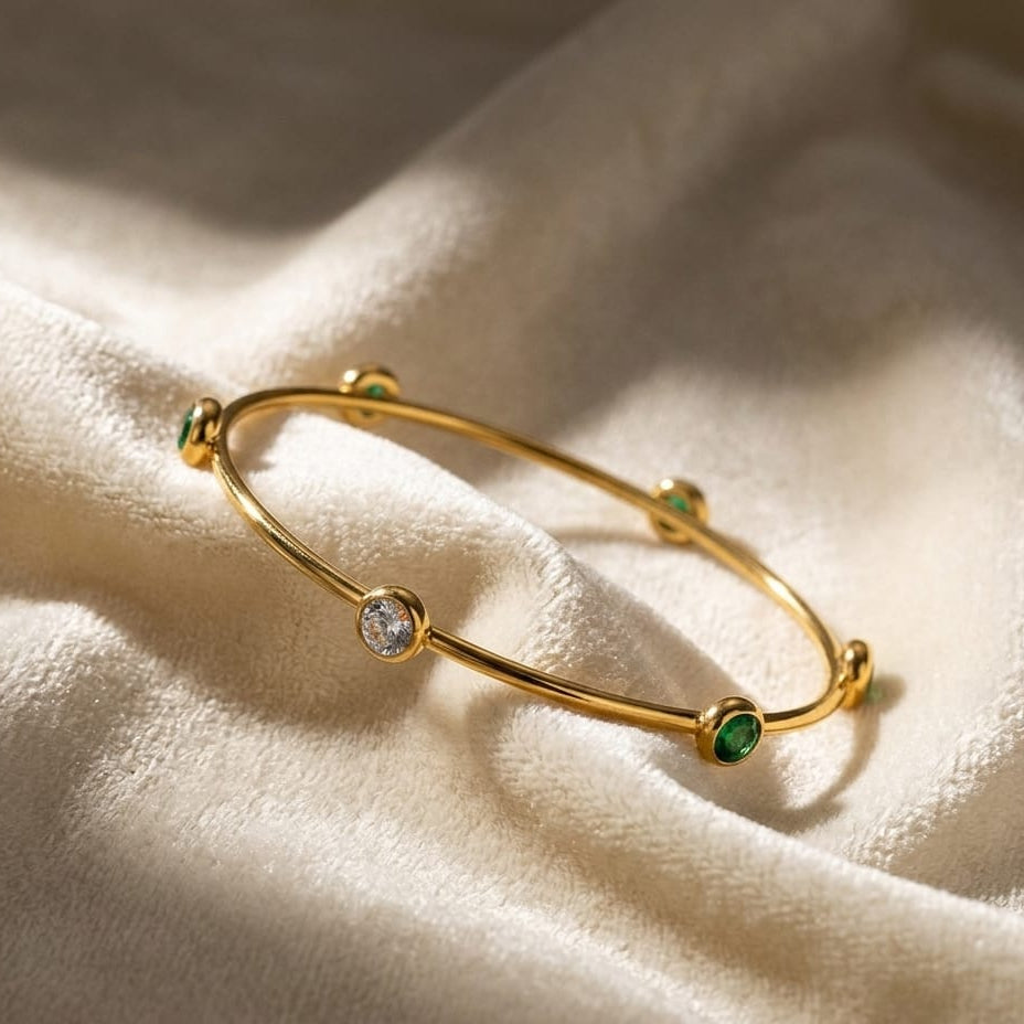 Green Stone Bangle