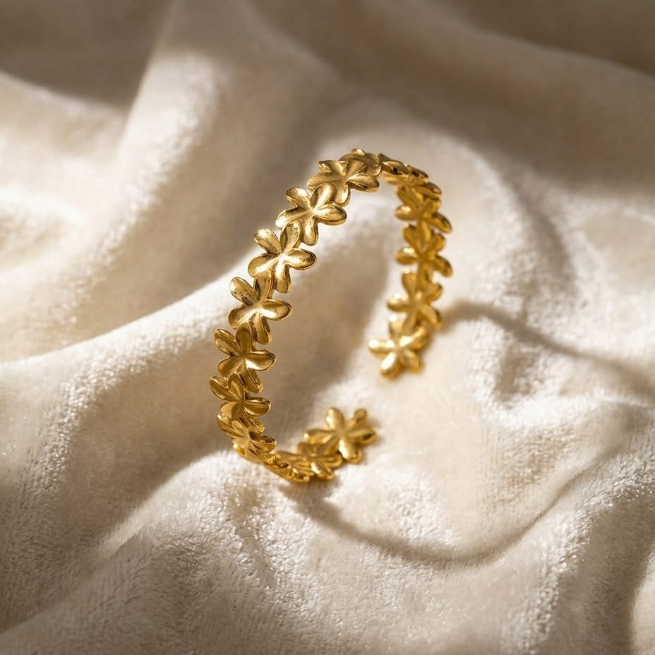 Floral Cuff Bangle